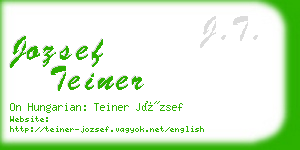 jozsef teiner business card